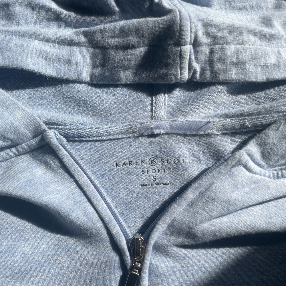 sky blue zip up - Picture 2 of 5
